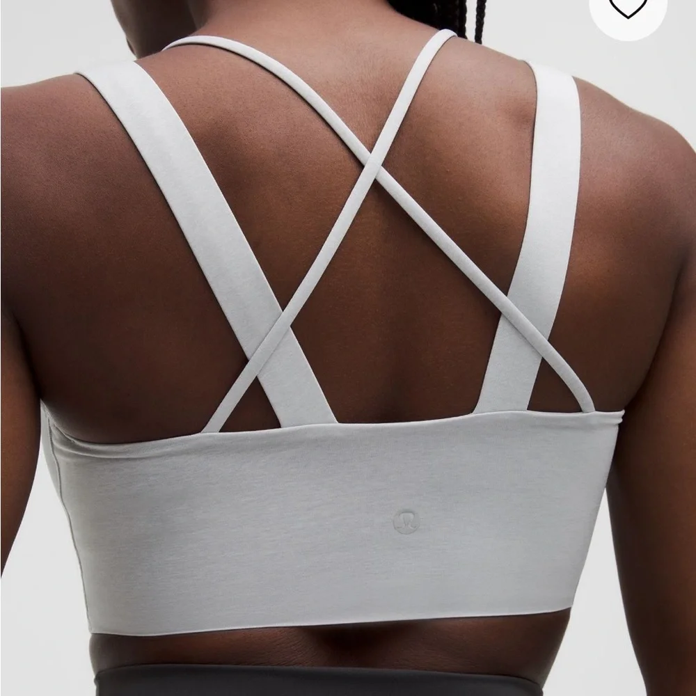 Lululemon- Like a Cloud Longline- Sz 10- Silver/White- C/D Cup! - Picture 5 of 11